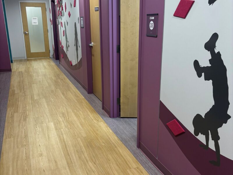 Woburn pediatric office, purple rump rope